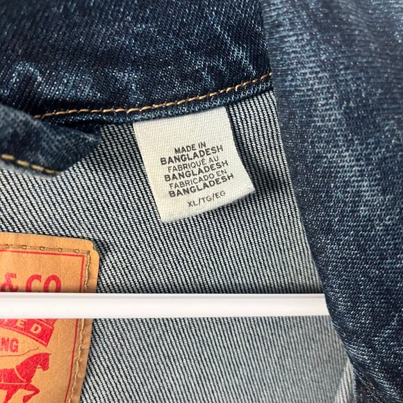 Levi Strauss & Co Men's Standard Dark Wash Denim Jean Jacket EUC | Size Men's XL - Picture 6 of 10
